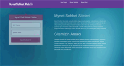 Desktop Screenshot of mynetsohbet.web.tr